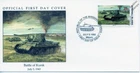 1943 WWII BATTLE OF KURSK - Soviet Russian Army T-34 Tank Stamp FDC