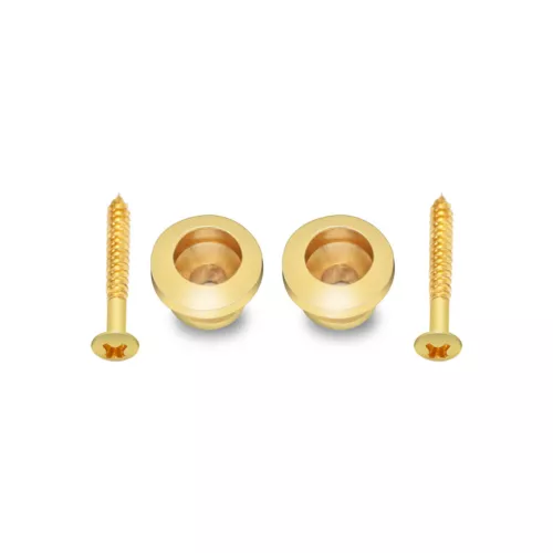Guitar Strap Buttons Strap Locks End Pin for Acoustic Electric Guitar Gold 2pcs 