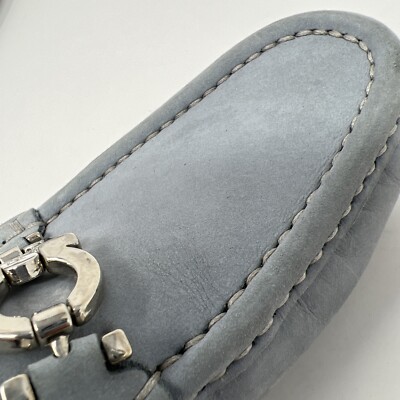 Salvatore Ferragamo Suede Gancini Horse Bit Driving Loafers  display picture 2