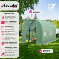 Cerchi Da Giardino Outsunny Per Serra Tunnel - Archi Flessibili Con Rete, 200x80x41 Cm