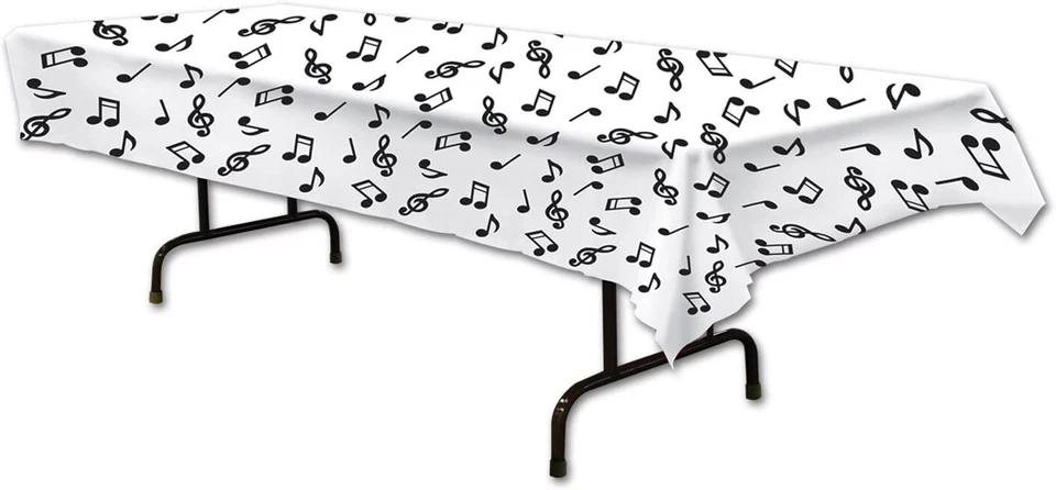Music Note Tablecover Napkins Dinner Plates 33 Piece Bundle Set for 16 - Image 2 of 4