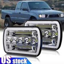 Pair 7x6 LED Headlights DRL Fit For Toyota Pickup 82-1995 Tacoma 4Runner 84-1991