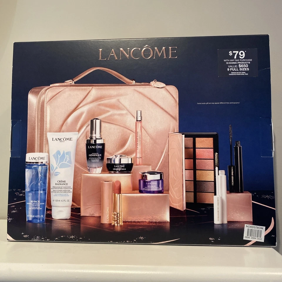 Lancome FUNDA TREN BRILLO METÁLICO DORADO 2024 Nueva Foto 2 de 3