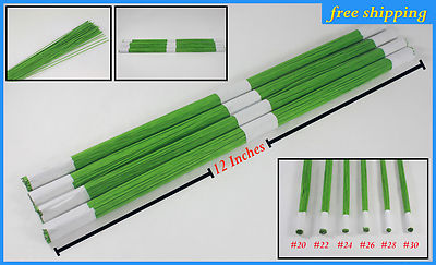 100 lines Floral wire brown green White flower stem wrap 20 22 24