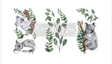New Redesign With Prima "Friendly Koala" Mini Decor Transfer, Eucalyptus Decal
