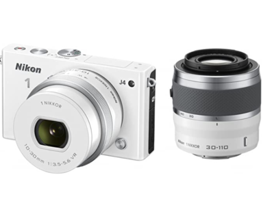USED Nikon 1 J4 with 10-30mm PD and 30-110mm VR White Excellent