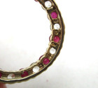 10K Yellow Gold Ruby & White Topaz Circle Pendant [P53] — photo 4