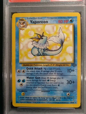 Graded PSA 9 VAPOREON #28 1999 Pokemon Jungle MINT | eBay Graded PSA 9 VAPOREON #28 1999 Pokemon Jungle MINT | eBay