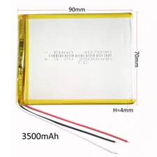 3.7V 3500mAh Lipo Polymer Battery For Cell Phone Tablet PC Laptop Camera 407090