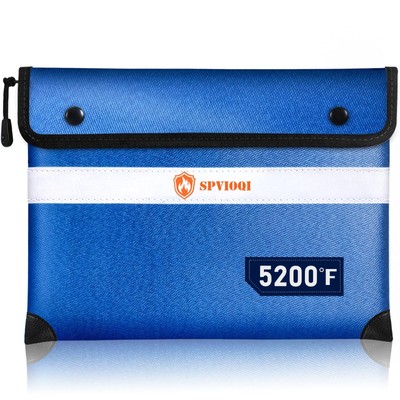 Upgraded 5200°F Fireproof Money Bag Fireproof Bag with Zipper Reflective Stri...