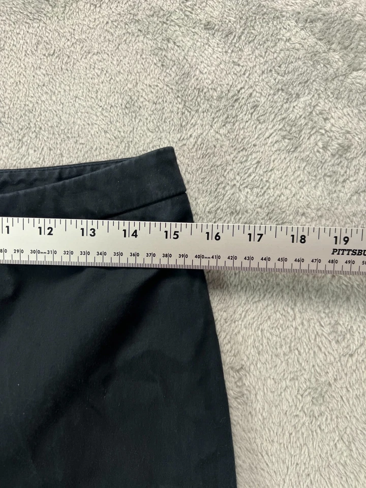 Womens Pants 8 Apostrophe Stretch Black Chino Mid Rise Cropped 31x24 - Image 3 of 4