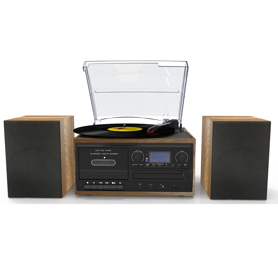 Bluetooth Record Player Turntable, CD Player, Convert LP Vinyl, CD to MP3 Player - Image 2 of 4