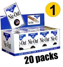 NIC OUT 20 pack Cigarette Filters 600  Reusable Tips Filter Out Tar  FREE SHIPNG