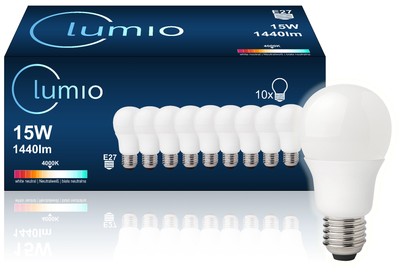 LUMIO x10 LED E27 Glühbirnen Energiesparende Lampe Setz 15W