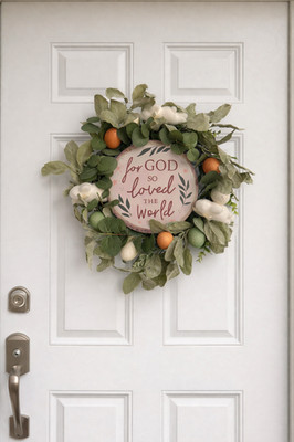 Easter Grapevine Wreath with Bunny & Eggs | 14  Spring Front Door Wreath