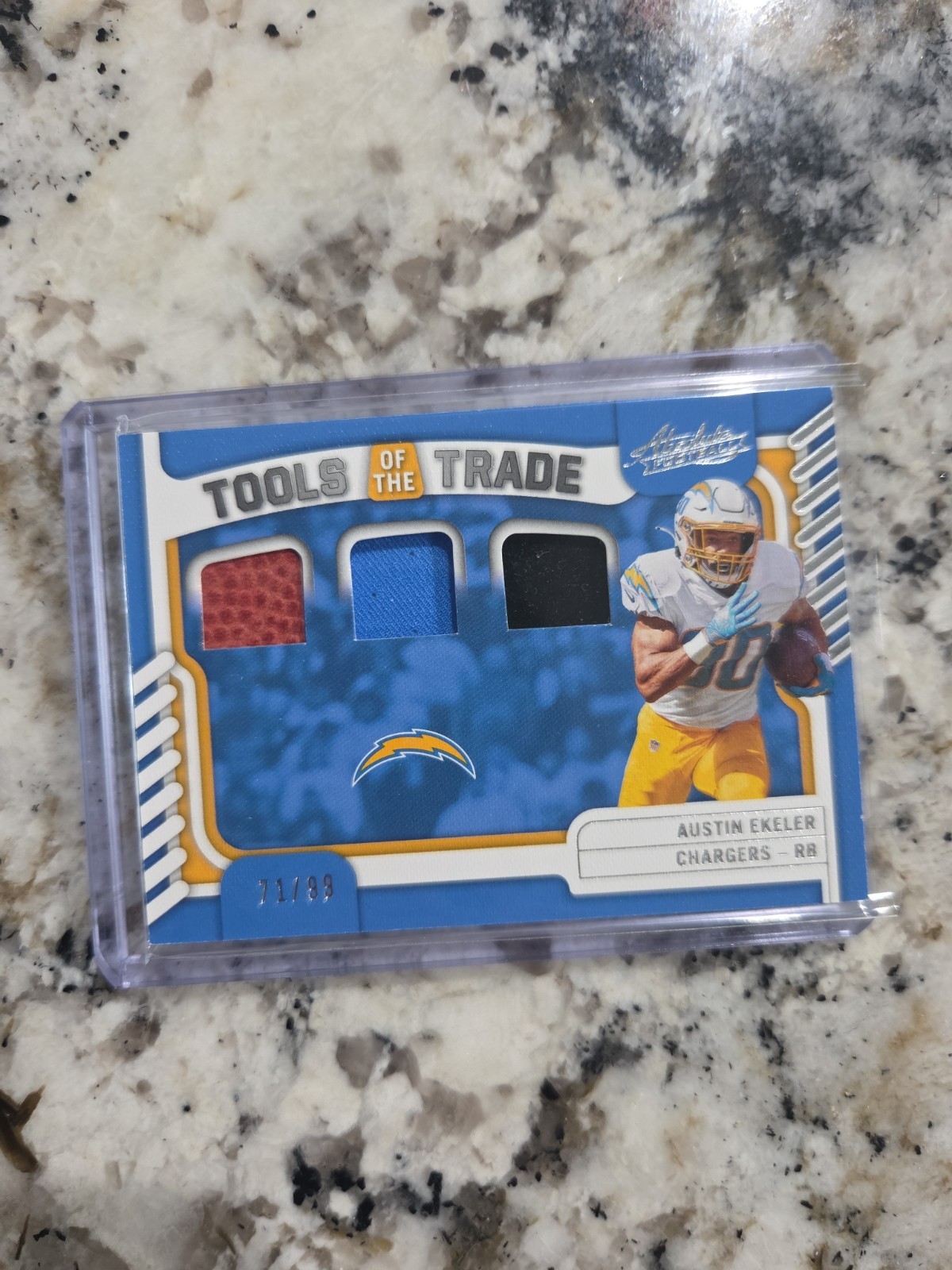 2022 Panini Absolute - Tools of the Trade Triple Austin Ekeler #TTT-22 /99 (MEM)