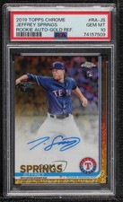 2019 Chrome Rookie Gold Refractor 49/50 Jeffrey Springs PSA 10 GEM MT Auto 05ns