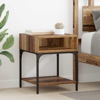 Nachttisch Altholz 40 X 40 X 50 Cm Holzwerkstoff
