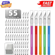 Kit Exacto Knife Set 50 Blade Refill Xacto 5PCS Leather Craft Pen Cutter Razor