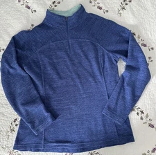 Gander Mountain Guide Series Women's Large 1/4 Zip Activewear Fleece Jacket Blue