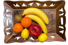 Handmade Wooden Food Dish Serving Tea Tray Snack Fruit Platter Rectangular