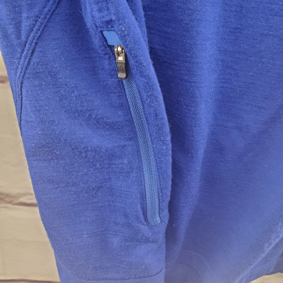 Camisa Icebreaker Para Hombre Grande Azul 200 Ligera Lana Merino Manga Larga Foto 4 de 4