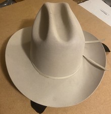 Vtg Stetson 7 3/8  4X Beaver  Rancher  Western Cowboy Hat USA Beige/Tan Mens