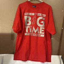 VINTAGE Reebok Basketball T-Shirt Mens XL Las Vegas Big Time Tournament
