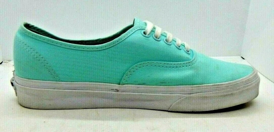 Tênis Vans unissex de lona azul claro tamanhos de sapato masculino 7,5 feminino 9 - Imagem 4 de 4