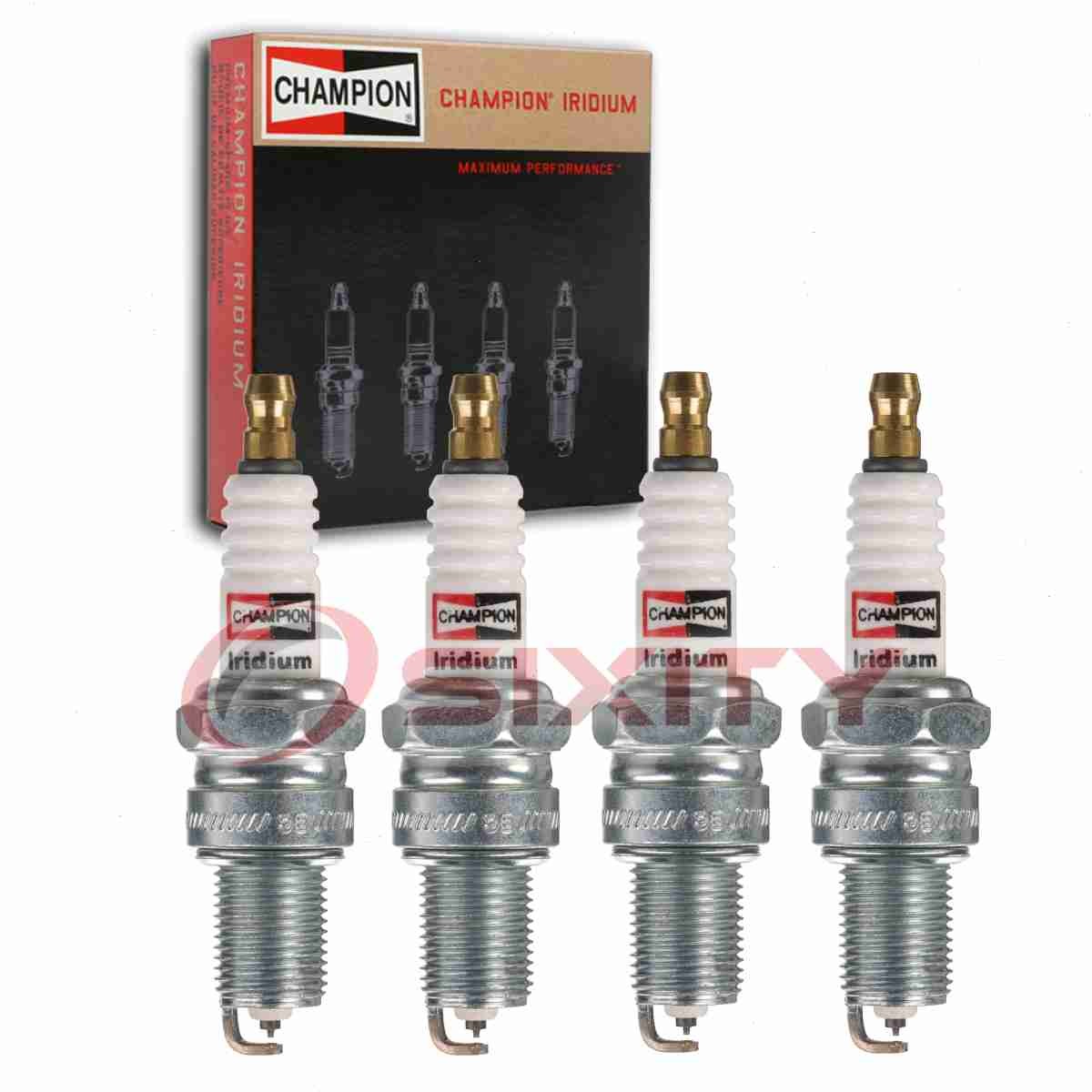 4 pc Champion Iridium Spark Plugs for 1991-1995 Volvo 940 2.3L L4 Ignition zm