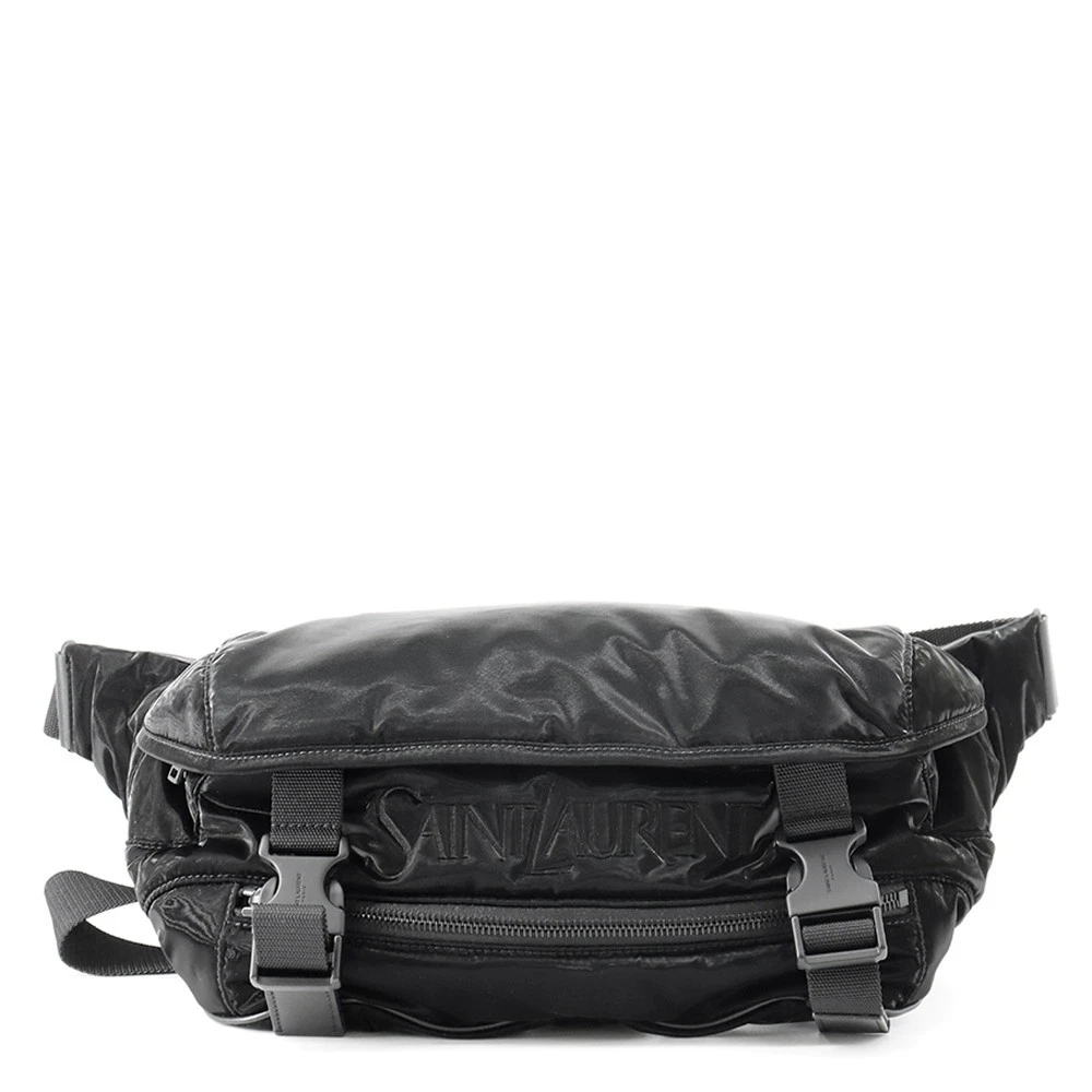 Saint Laurent — SAINT LAURENT PARIS Cross Body Bag SilkTec Canvas Black 758250