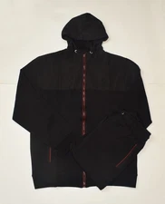 Loro Piana Mens Black Cotton Tracksuit Jacket And Pants Size US XL