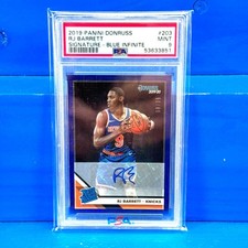 RJ BARRETT 2019 Donruss Signature #203 Rated Rookie Blue Infinite PSA 9 RC /35