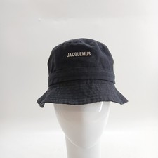 Jacquemus Le Bob Gadjo Hat Bucket Cotton Unisex Black Size 58