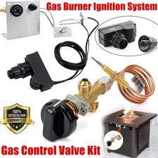 Gas Fire Pit Flame Safety Control Valve Kit & Burner Ignition w/Fire Pit Igniter