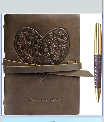 Sovereign-Gear Leather Bound Journal for Women, Handmade Gift Set with Heart ...