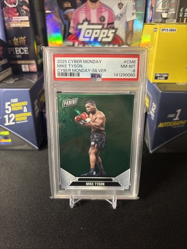 2025 Panini Cyber Monday Cyber Monday Silver (Green) #CM6 Mike Tyson /25 PSA 8