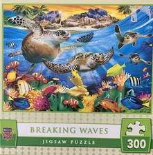 Breaking Waves 300 Pieces Jigsaw Puzzle by Master Puzzle W/Sea Turtles  Friends