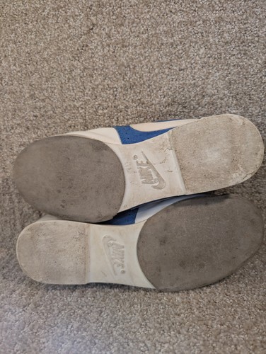 Vintage 80er Nike Swoosh X Bowlingschuhe Damengröße 8 blau weiß - Bild 13 von 16