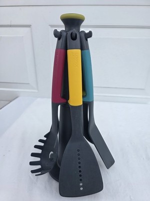 Joseph Joseph Elevate Carousel Opal Kitchen Utensil Tool Set w/ Stand USED