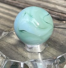 Vintage Christensen Agate Swirl Shooter Marble Blue Mint