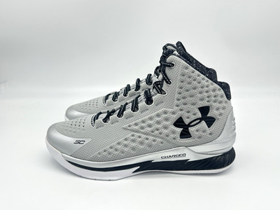Under Armour Curry 1 RFLCT Men's Size 10 Basketball Shoes Silver 3024395-100