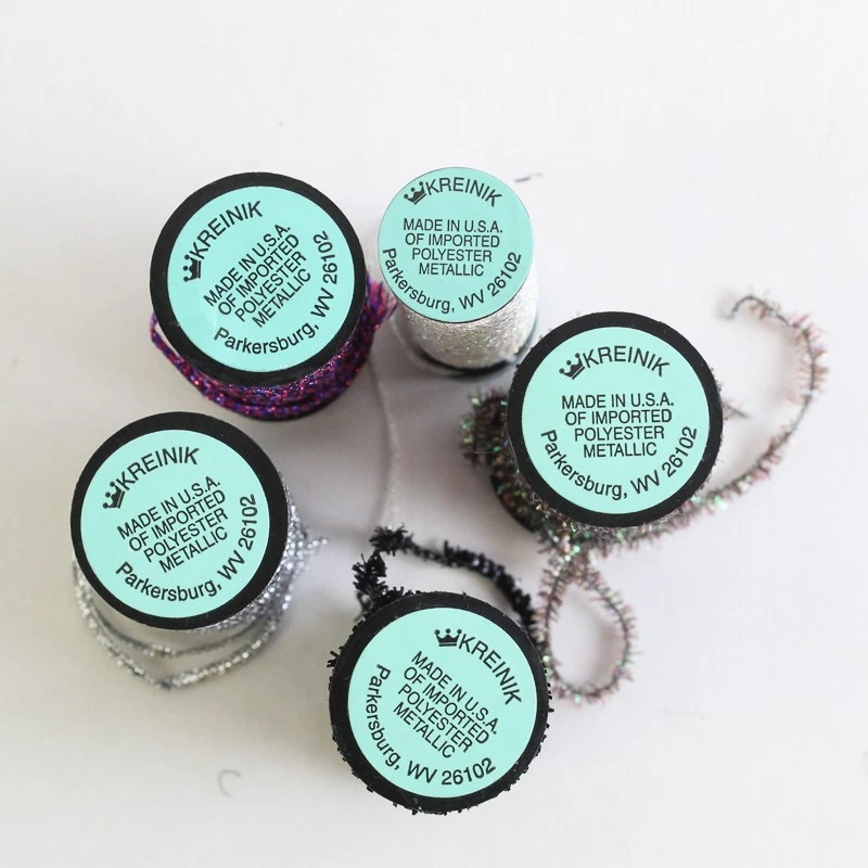 Lot of 5 Kreinik Metallic Thread for Stitching Assorted Colors - Image 3 of 4
