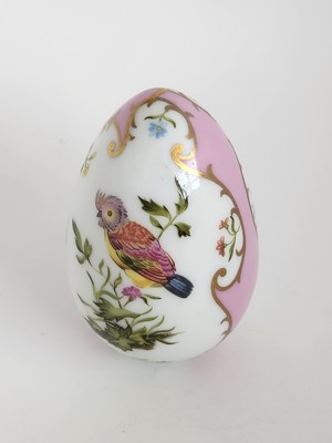 Franklin Mint Vintage Bird On Thistle Easter Egg Porcelain Hand Painted 3.5'' EUC