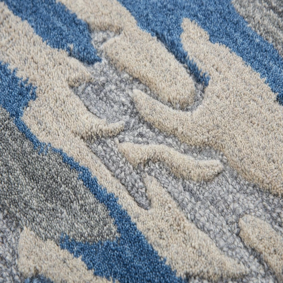 Alfombra Rizzy Rugs Vogue VOG108 Lana Azul Moderna Abstracta Sombreada Rectángulo Foto 2 de 4