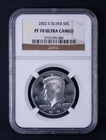 2002-S Silver Kennedy Half Dollar Proof NGC PF70 Ultra Cameo BB080