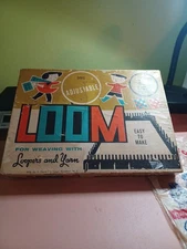 Vintage Childs LOOM Metal Frame For Making Potholders From Brooklyn By Davis Co