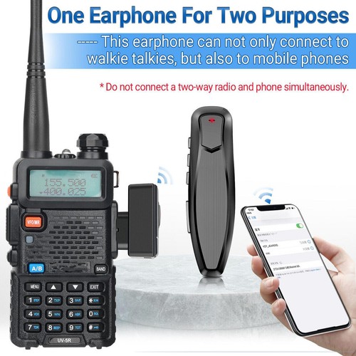 Wireless Bluetooth Earphone for Baofeng UV5R series UV-82 BF-888S Walkie Talkie - Zdjęcie 12 z 16