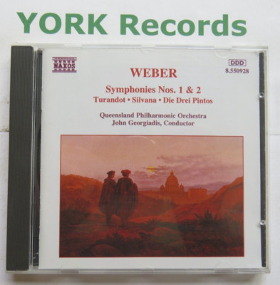 WEBER - Symphonies No 1 & 2 GEORGIADIS Queensland Philharmonic Orc - Ex CD Naxos