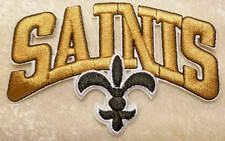 New Orleans Saints Gold 4" Iron On Embroidered Patch ~Free Tracking!